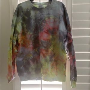 Champion brand tie dye sweatshirt